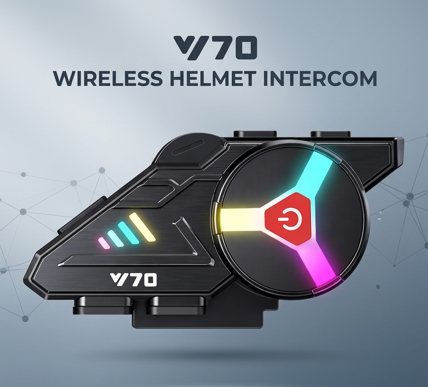 Intercomunicador Y70 Bluetooth Rgb Ipx6